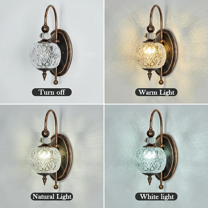 Piepooye Vintage Bronze Wall Sconce - Image 3