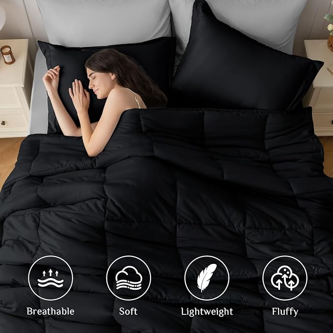 JOLLYVOGUE Twin Comforter Set, Ultra-Soft Bed in a Bag Twin Size 5 Pieces - Image 2