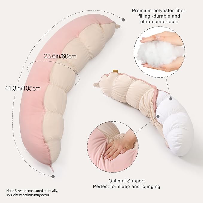 Peallow – Long Round Body Pillow - Image 3