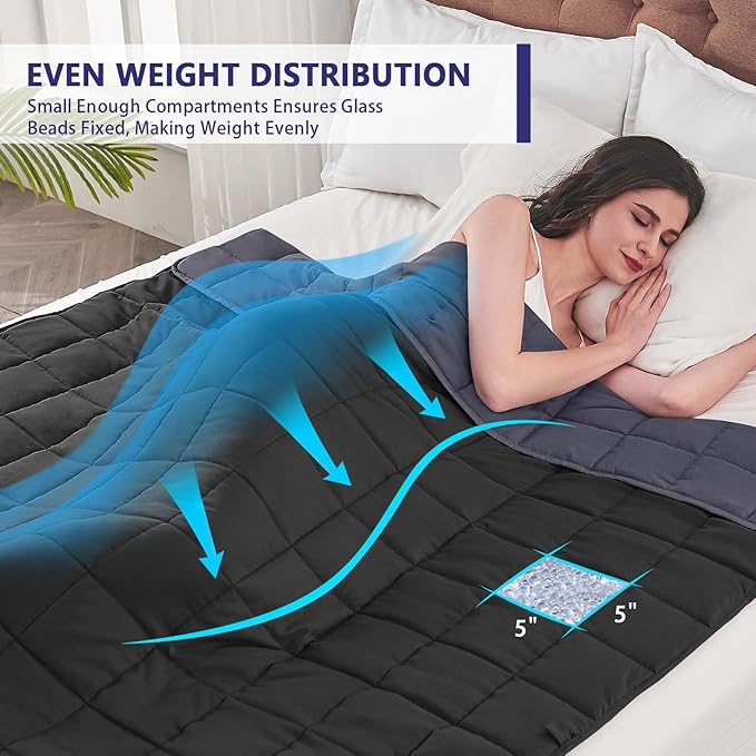 yescool Weighted Blanket for Adults Cooling Heavy Blanket for Sleeping Perfect - Image 4