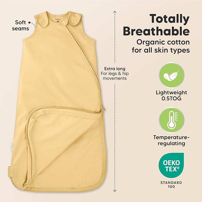 2-Pack Organic Baby Sleep Sacks, 100% Cotton - Image 3