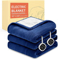 HOMLYNS LuxeHeat Heated Blanket Electric Blanket King Size, Soft Flannel Sherpa by HOMLYNS