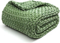 YnM Velvet Weighted Blanket, Handmade Chunky Knitted Design, Soft and Cozy by YNM