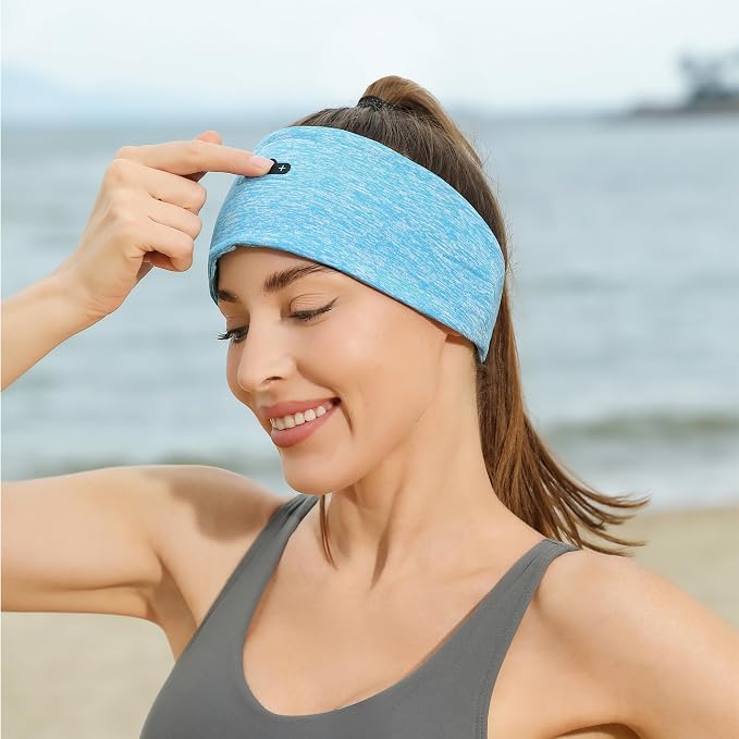 BORAYDA 2-Pack Bluetooth Headband, 18 Hours Play Time, HD Stereo, Built-in - Image 6