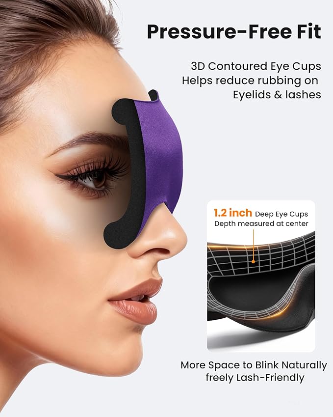3 Pack Sleep Masks for Women & Men: True Blackout Eye Mask for Sleeping - Image 3
