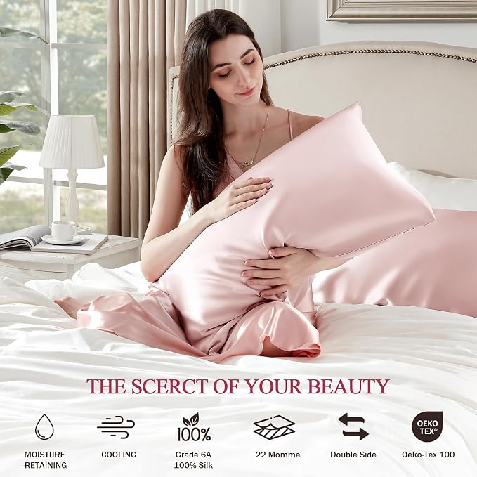 100% Silk Pillow Cases King Size Mulberry Silk Pillowcase - Image 7