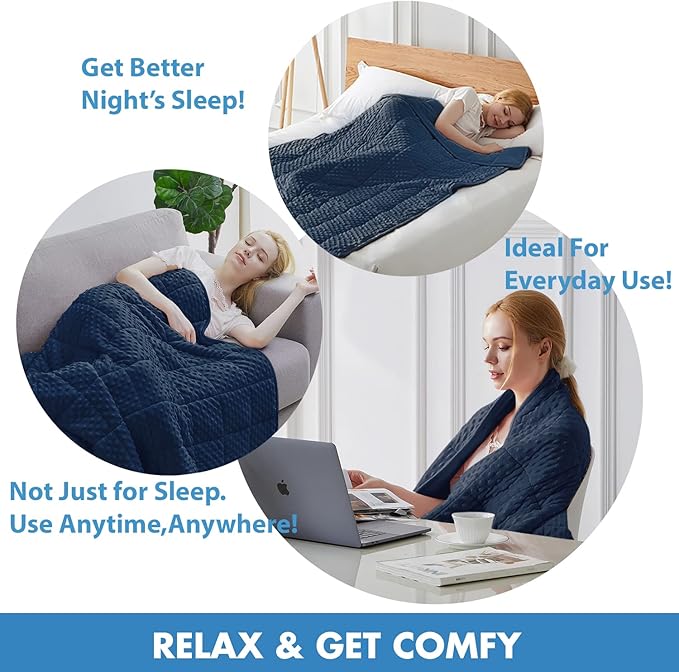 Huloo Sleep Weighted Blanket Queen 20lbs - Image 5