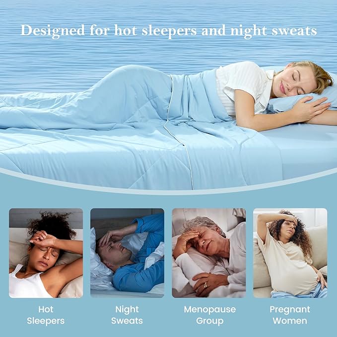 Cozy Bliss Cooling Comforter Twin Size, Cooling Blankets - Image 2
