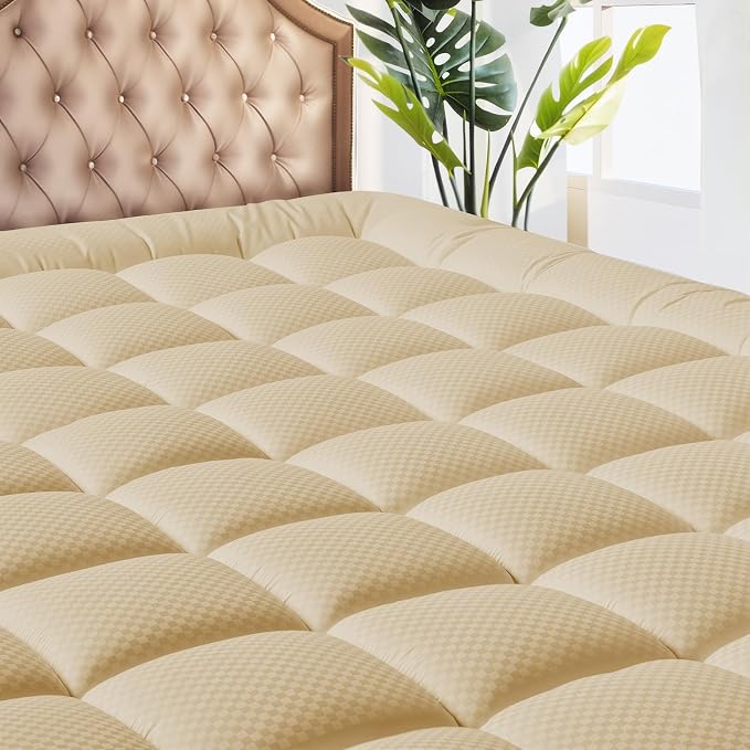 MATBEBY California King Quilted Fitted Mattress Pad by MATBEBY