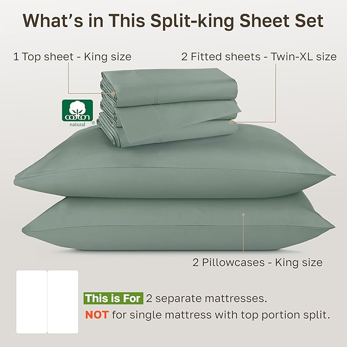 California Design Den King Split Sheets - Image 4