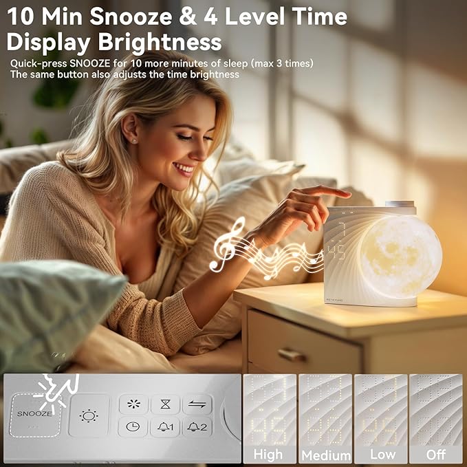 Sunrise Alarm Clocks for Heavy Sleepers, Night Lamp Clocks for Bedrooms - Image 5