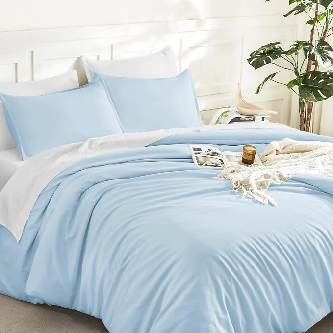 Litanika Comforters Light Blue Twin/Twin XL Size, 2 Pieces Lightweight Solid - Image 5