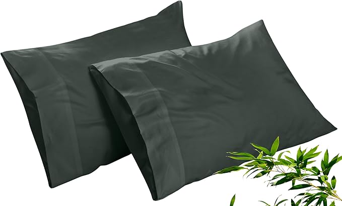 Royale Linens Cooling Pillow Cases Standard Size Set of 2-100% Rayon Derived by ROYALELINENS