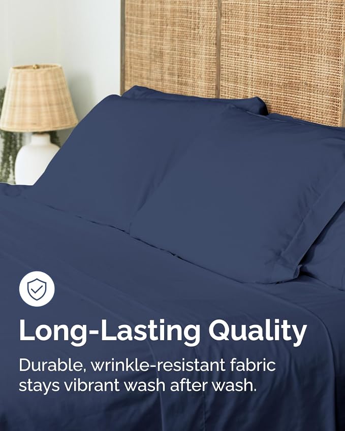 Twin XL Size Flat Sheet -Pack of 2 Top Flat Bed Sheet Only -Ultra-Soft - Image 4