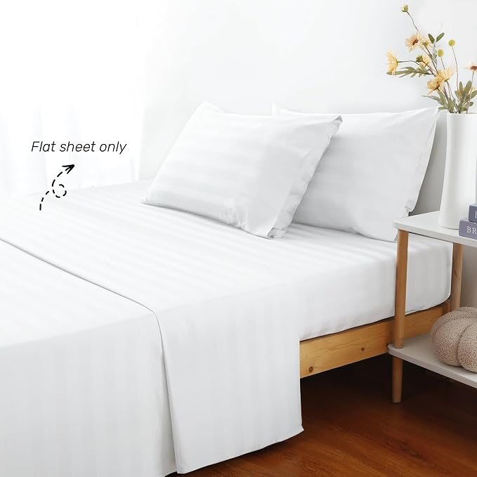 Flat Sheet Only 2 Pack, Full Size 400 Thread Count 100% Egyptian Cotton Flat - Image 5