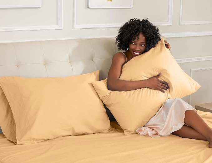 Sunflower Queen Pillowcases Set of 2, 100% Cotton Queen Size Pillow Cases 2 - Image 3