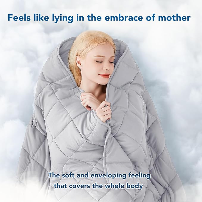Topcee Weighted Blanket Soft Cooling Heavy Blanket Sleeping, Apply to 190-210 - Image 3