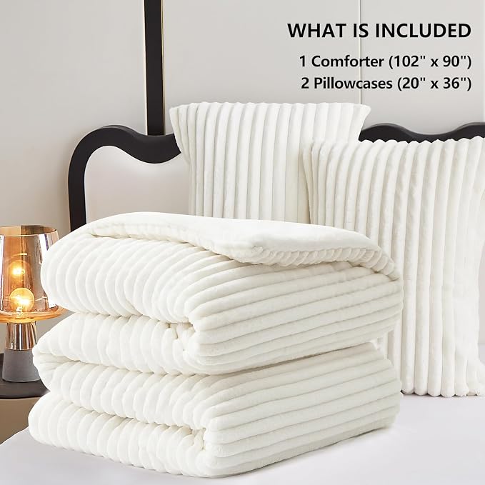 CozyLux Fluffy King Size Comforter Set - Image 6