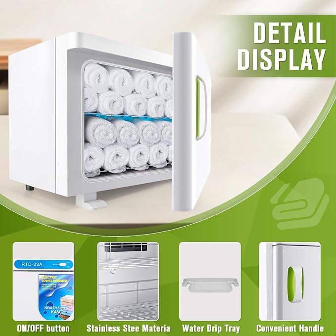 Hot Towel Warmer, 23L Hot Towel Cabinet, 2-in-1 Heated Towel Warmer - Image 5