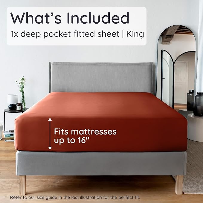 Bambaw 100% Viscose Derived from Bamboo Fitted Sheets King Size, Cooling Fitted - Image 2