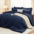 MUXHOMO 7 Pieces Full Comforter Set, Soft Bed in a Bag Full Size, All Season by MUXHOMO