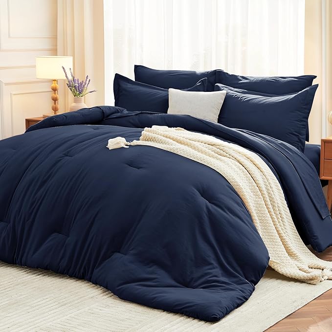 MUXHOMO 5 Pieces Twin XL Comforter Set, Soft Bed in a Bag Twin XL Size by MUXHOMO