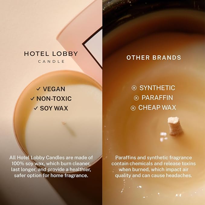 Hotel Lobby Linen Candle – Luxury Hand-Poured 9.75oz 100% Soy Wax - Image 5