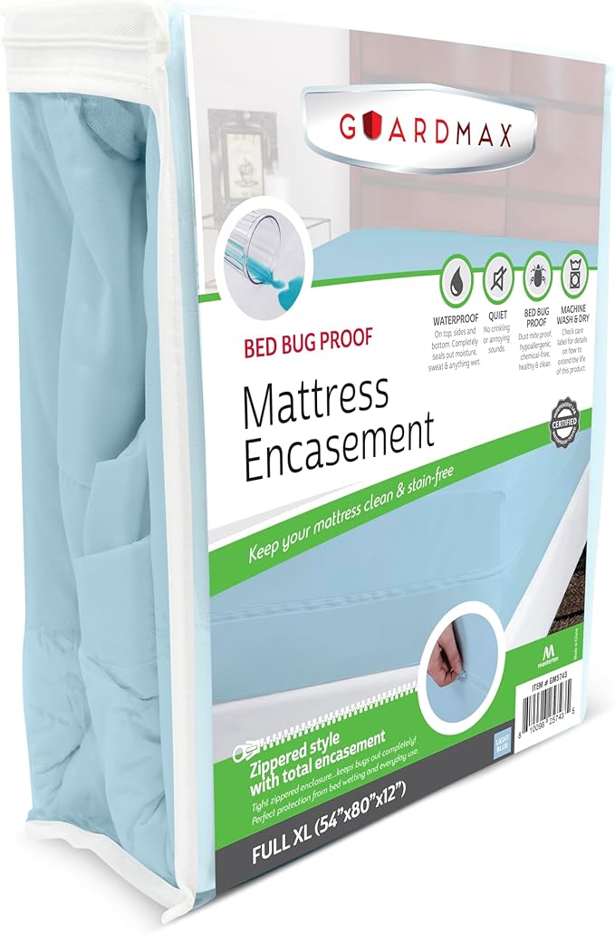 Guardmax Jersey Knitted Full XL Zippered Mattress Encasement by Guardmax