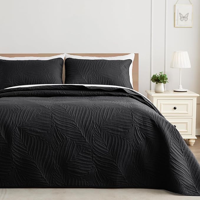 Exclusivo Mezcla Twin Quilt Bedding Set, Lightweight Black Quilts Twin Size by ExclusivoMezcla