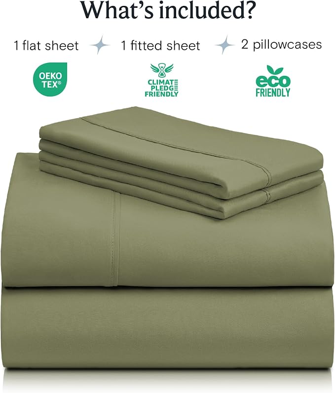 LuxClub 4 PC King Sheet Set, Breathable Luxury Bed Sheets, Deep Pockets 18" - Image 2