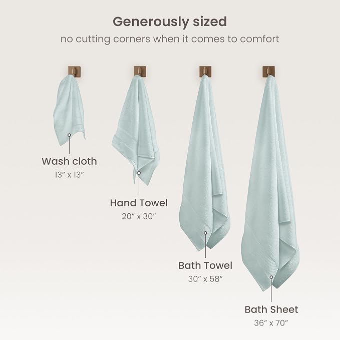 BIOWEAVES 100% Organic Cotton Bath Sheet Set of 2 | Soft Oversized Bath Towels - Image 7