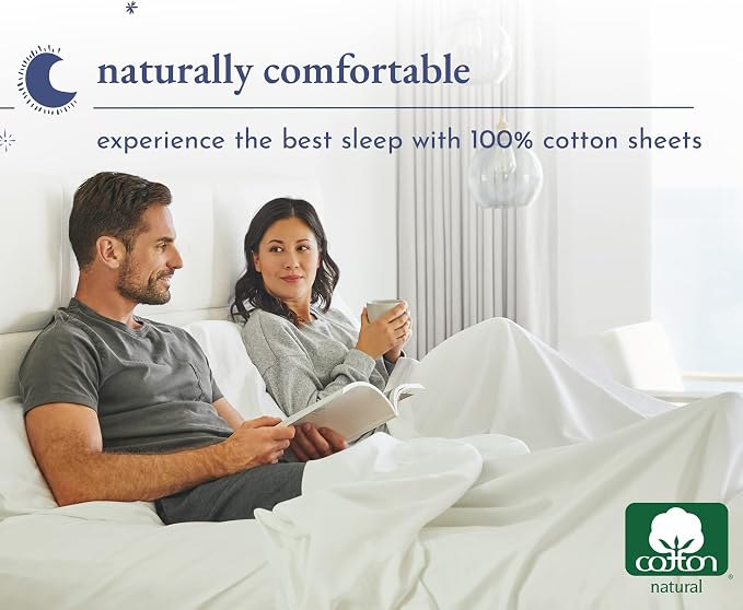 California Design Den 100% Cotton 2-Pack Full Sheet Set - Image 7