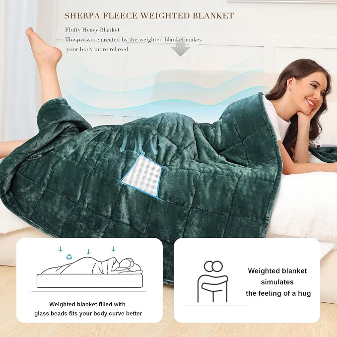 Alomidds Weighted Blanket for Adults, Twin Size 12 lbs Weighted Blankets - Image 2