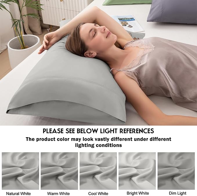 Pillowcases Standard Size 2 Pack, Cooling Viscose Pillow Cases - Image 5