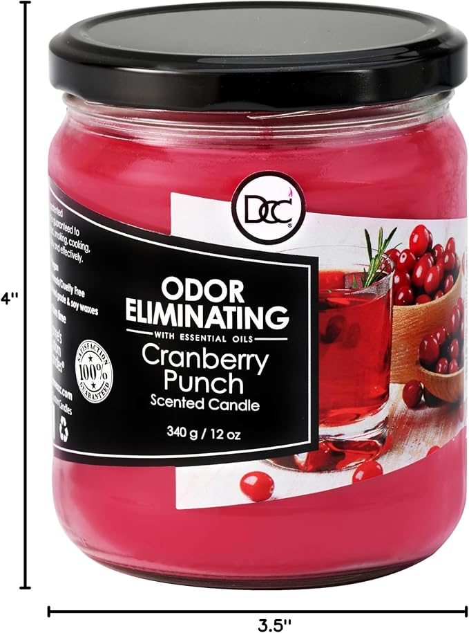 Cranberry Punch Odor Eliminating Highly Fragranced Candle - Image 9