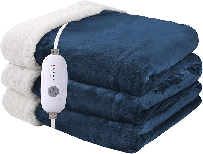 Heated Blanket Electric Throw Size 50''x60'' by Minervada