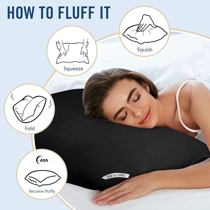 Piwaal Luxury Hotel Pillows for Sleeping 4 Pack, Bed Pillows Queen Size Set of 4 - Image 6