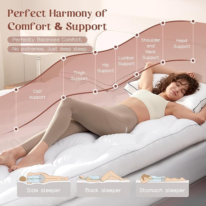 Decroom 4 Inch Mattress Topper King - Image 3