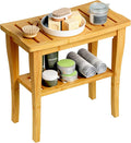 Greenual Bamboo Shower Bench 2-Tier Spa Shower Stool by Greenual
