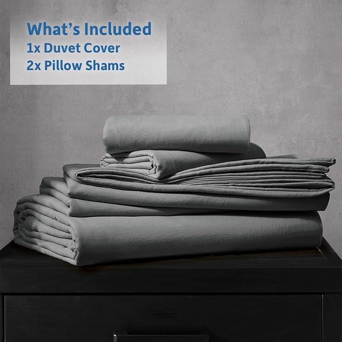 Nestl Grey Duvet Cover Queen Size - Image 9