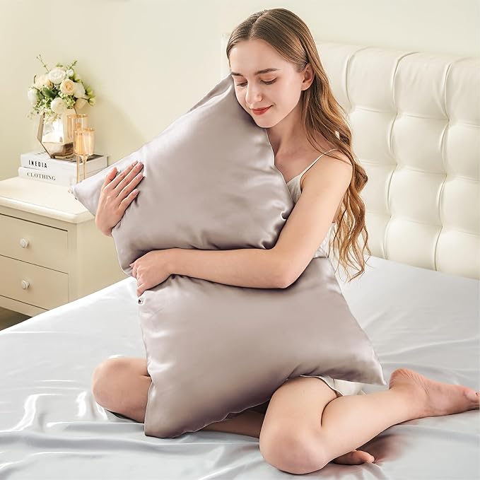 INFIIXSO Mulberry Silk Pillow Cases King Size Set of 2, Silk Pillowcase - Image 3