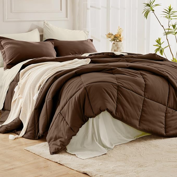 JOLLYVOGUE Twin Comforter Set, Ultra-Soft Bed in a Bag Twin Size 5 Pieces - Image 8