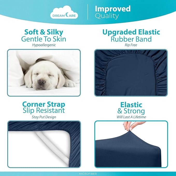 DREAMCARE Fitted Sheet Queen Size - Image 6