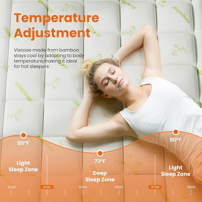 DUMOS Twin Size Ultra Soft Mattress Topper, Viscose Derived from Bamboo - Image 8