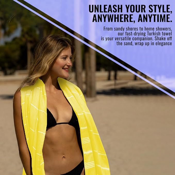 Beach Towel 100% Cotton Turkish Beach Towel Adult 38x70 Inch Pre-washed - Image 7