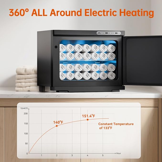 Hot Towel Warmer for Spa, 2-in-1 Thermostatic Towel Heater, 23L Large Capacity - Image 2
