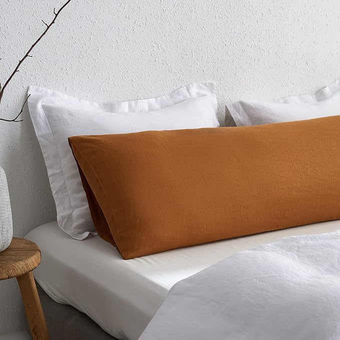 Simple&Opulence Body Pillow Cover 20" x 54", 100% Pure Linen, Ultra Soft and - Image 8