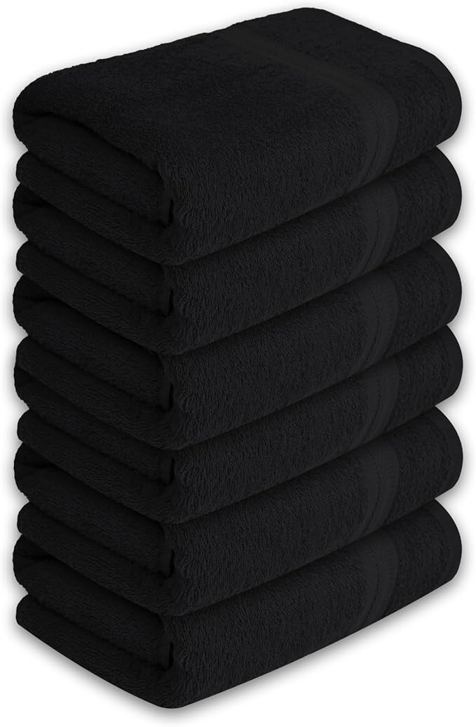 Medium Bath Towels Bulk Set of 12 – 100% Cotton Terry – 24" x 48" – Quick Dry - Image 7
