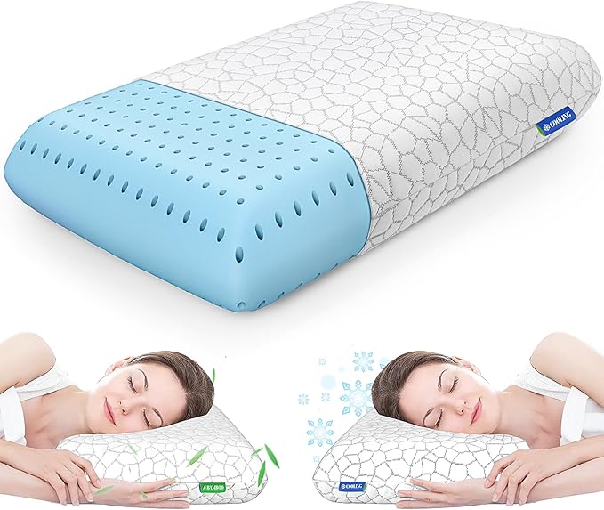 CushZone Memory Foam Pillows for Sleeping, Bed Pillow by CushZone