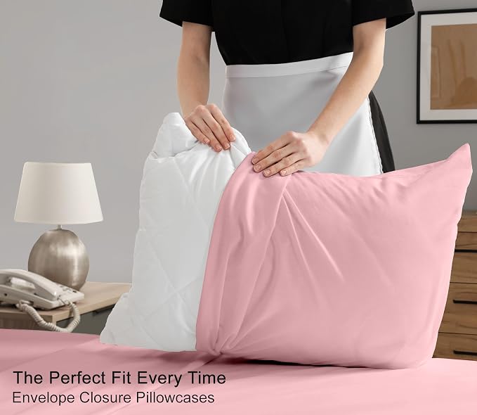 RUVANTI 100% Cotton Sheets – Split King Size Percale Bedding, Cooling & - Image 7
